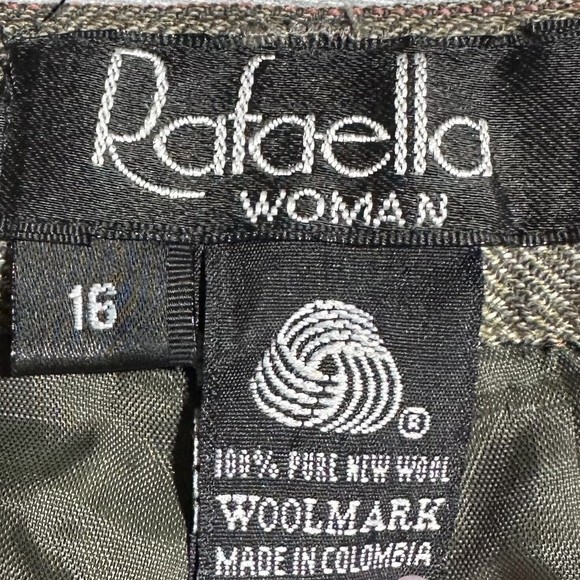 Rafaella Pleated Pants Women’s Size 16 Woolmark 100% Pure New Wool Worsted NWT - Picture 5 of 12